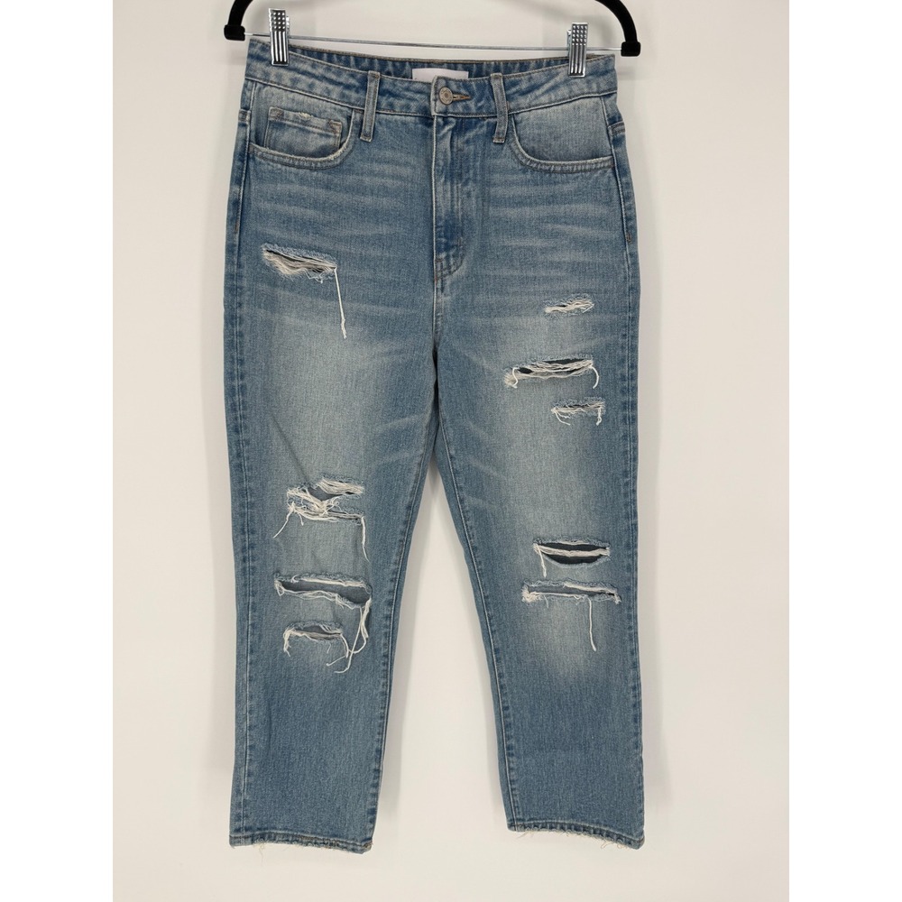 VERVET STRAIGHT LEG JEANS DISTRESSED 100% COTTON SIZE 27